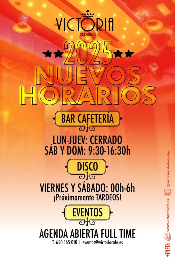 WhatsApp Image 2025 01 09 at 23.00.32 682x1024 - Disco abierta y nuevos horarios en el Victoria Café